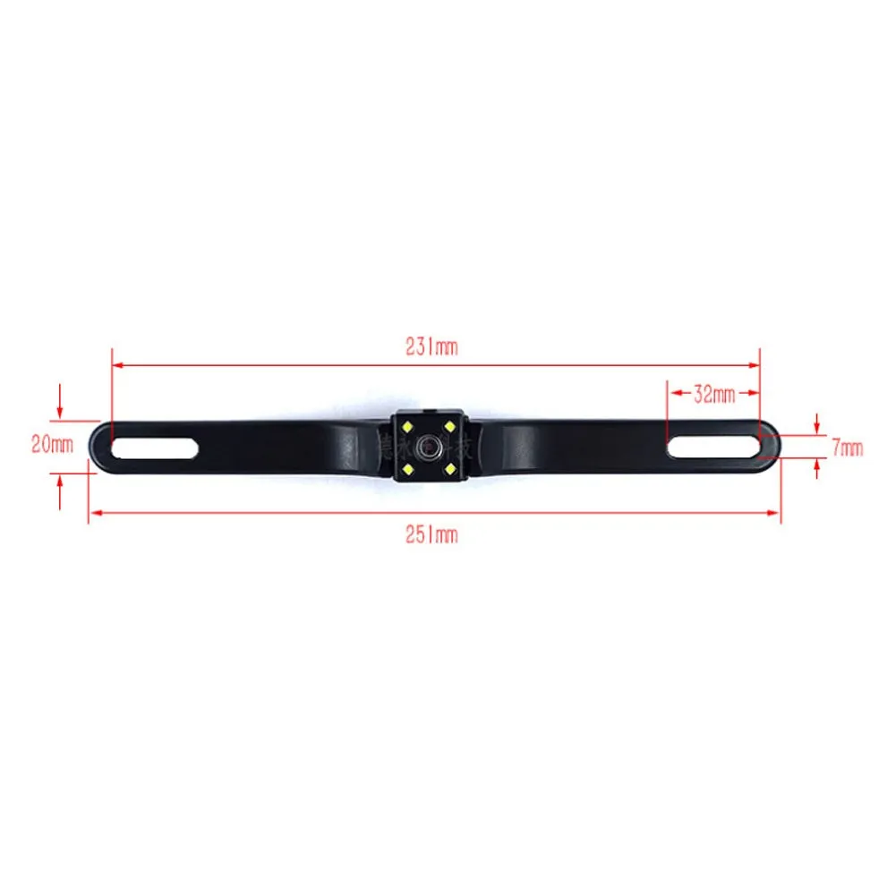 12V Vehicle License Plate Backup Camera Angle Adjustable