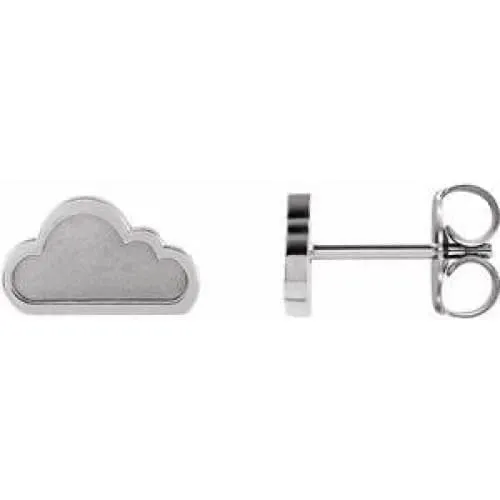 14K Gold Tiny Cloud Earrings Regard Jewelry Austin, Texas
