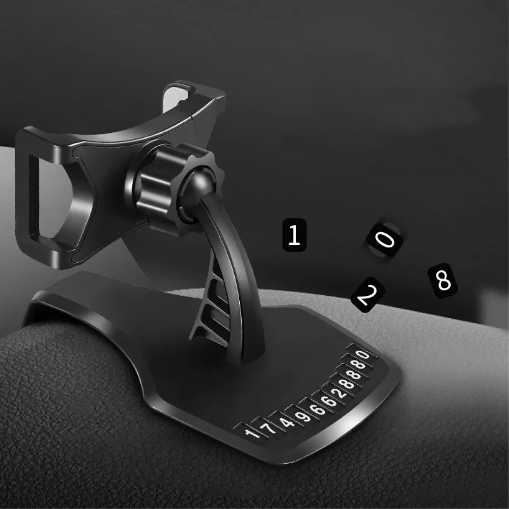 3 in 1 Car GPS Smartphone Holder: Dashboard / Visor Clamp   AC Grid Clip for Intex cloud Gem , cloud Gem Plus - Black