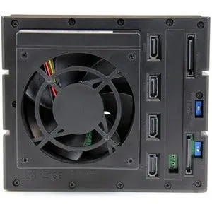 4 DRIVE BAY ALUMINUM TRAYLESS HOT SWAP MOBILE RACK BACKPLANE WITH FAN  LOCK FOR 3.5IN SAS II / SATA III - 6 GBPS HARD DRIVE - 3 BAY 5.25IN MOUNTED MOBILE RACK BACKPLANE
