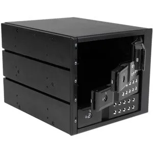 4 DRIVE BAY ALUMINUM TRAYLESS HOT SWAP MOBILE RACK BACKPLANE WITH FAN  LOCK FOR 3.5IN SAS II / SATA III - 6 GBPS HARD DRIVE - 3 BAY 5.25IN MOUNTED MOBILE RACK BACKPLANE