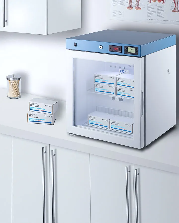 Accucold 19" Left Hand Design Wide Compact Healthcare Refrigerator, High/Low temperature alarm, CARB Compliant