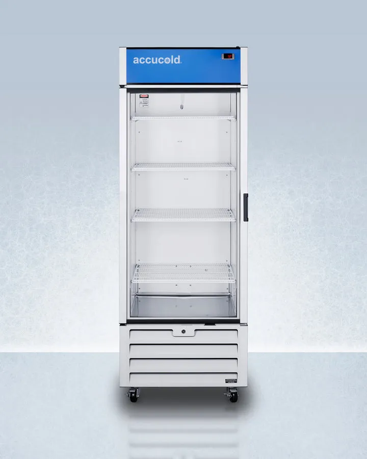 Accucold 30" Wide Healthcare Full Size Right Hand Commercial Display Refrigerator, TAA Compliant