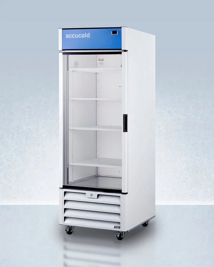 Accucold 30" Wide Healthcare Full Size Right Hand Commercial Display Refrigerator, TAA Compliant