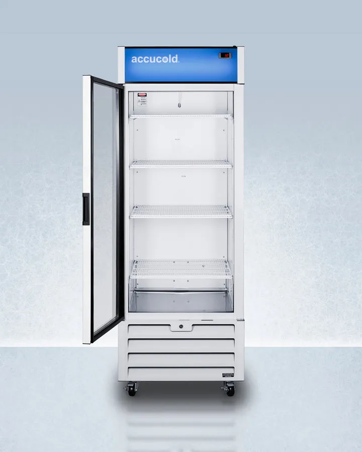 Accucold 30" Wide Healthcare Full Size Right Hand Commercial Display Refrigerator, TAA Compliant