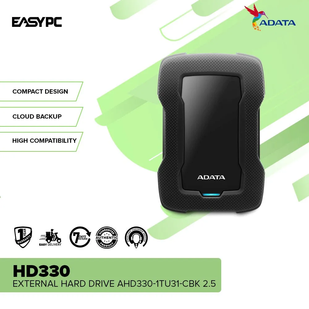 Adata HD330 External Hard Drive AHD330-1TU31-CBL 2.5