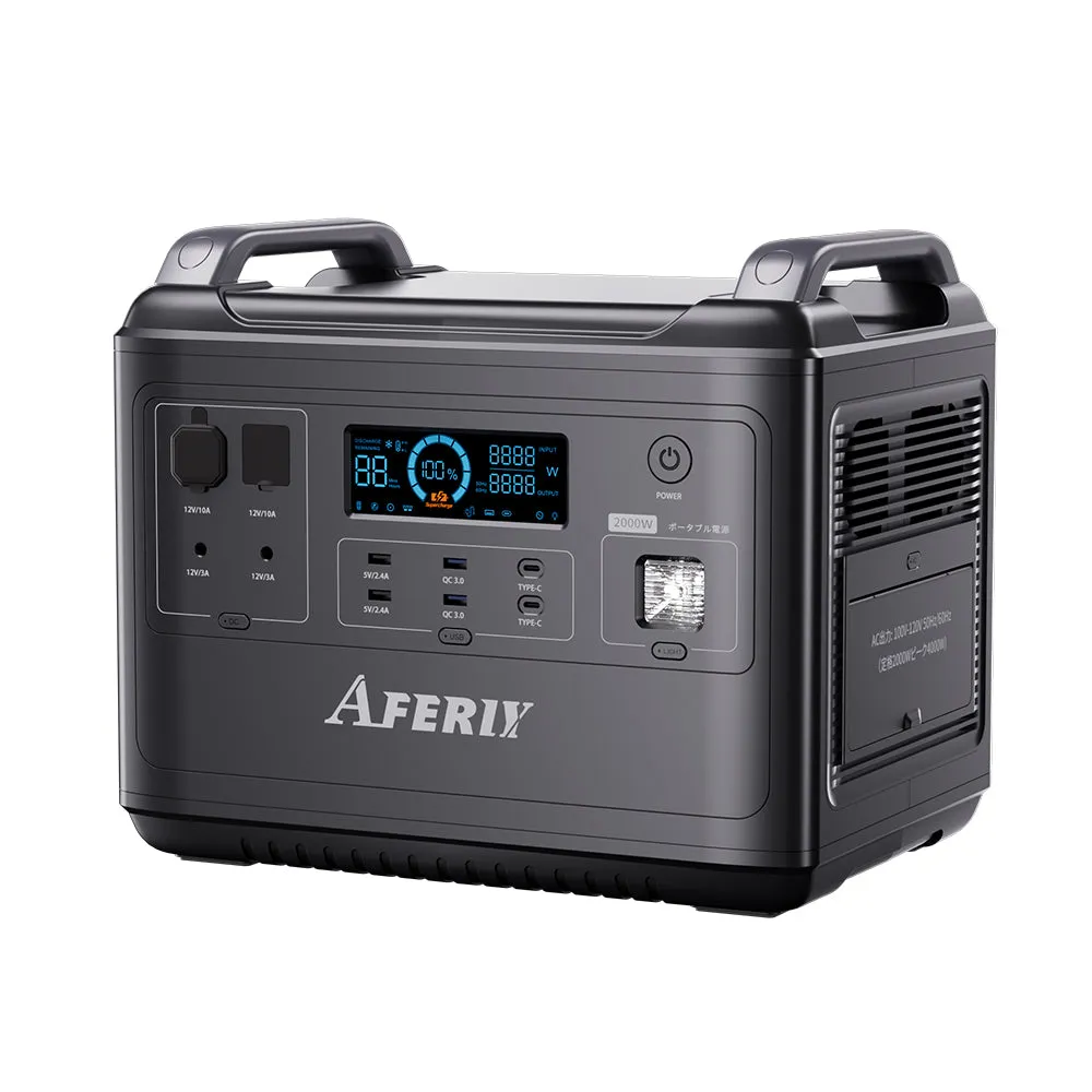 Aferiy AF-2000W Portable Power Station 2000W/4000W LiFePO4 Battery 1997Wh New