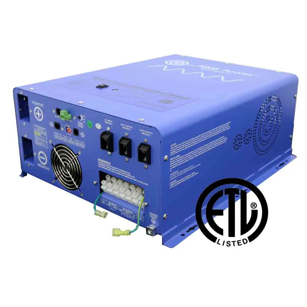 Aims Power 4000 Watt 24V Pure Sine Inverter Charger ETL Listed - PICOGLF4024120UL