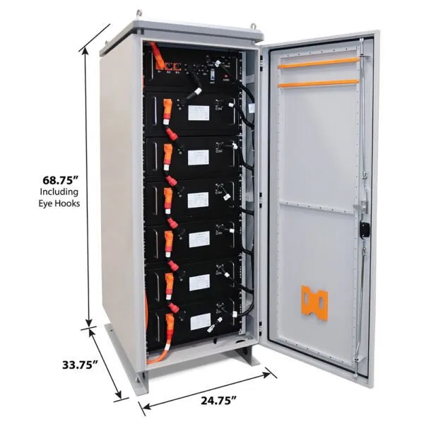 Aims Power KIT Hybrid Inverter & Lithium Battery Cabinet – 4.6 kW Output 6.9 kW Solar Capacity | 22,114 Watt Hours Battery Cabinet - KITHY46230BAT