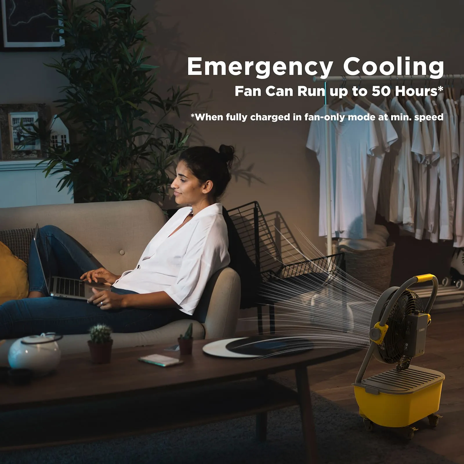 AirSupply MS12 Portable Mist Fan with 19,200mAh Battery and 2.9-Gallon Water Tank