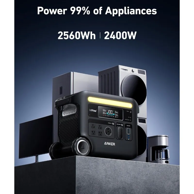 Anker SOLIX F2600 Solar Generator - 2560Wh  | 2400W | 200W Solar Panel