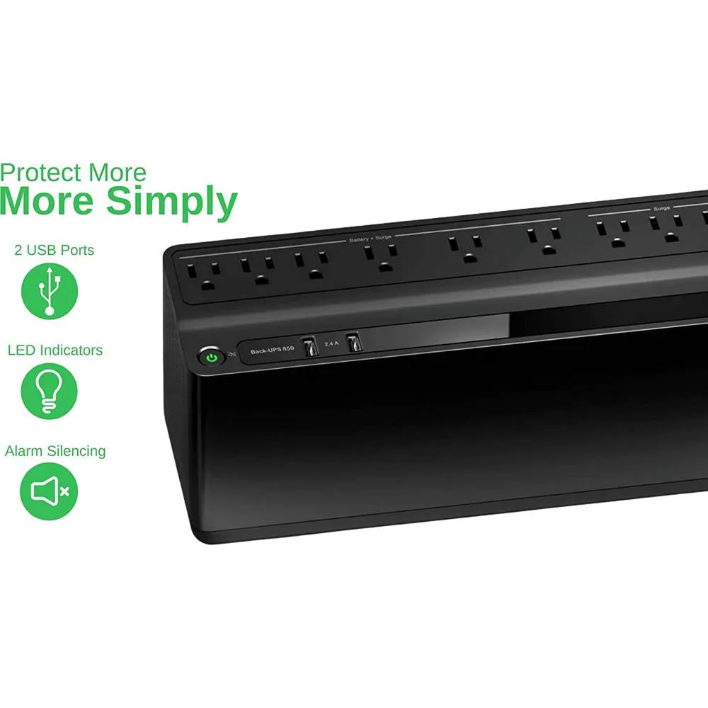 APC UPS Battery Backup and Surge Protector - BE850G2