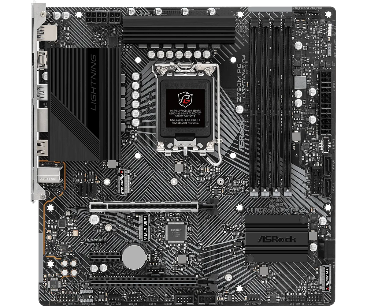 ASRock Z790M PG Lightning/D4 DDR4,LGA 1700 mATX Motherboard