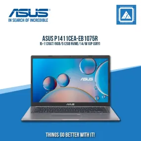 ASUS P1411CEA-EB1075R I5-1135G7 | 8GB RAM | 512GB NVME/14" | W10P Best for Students and Freelancers (GRY)