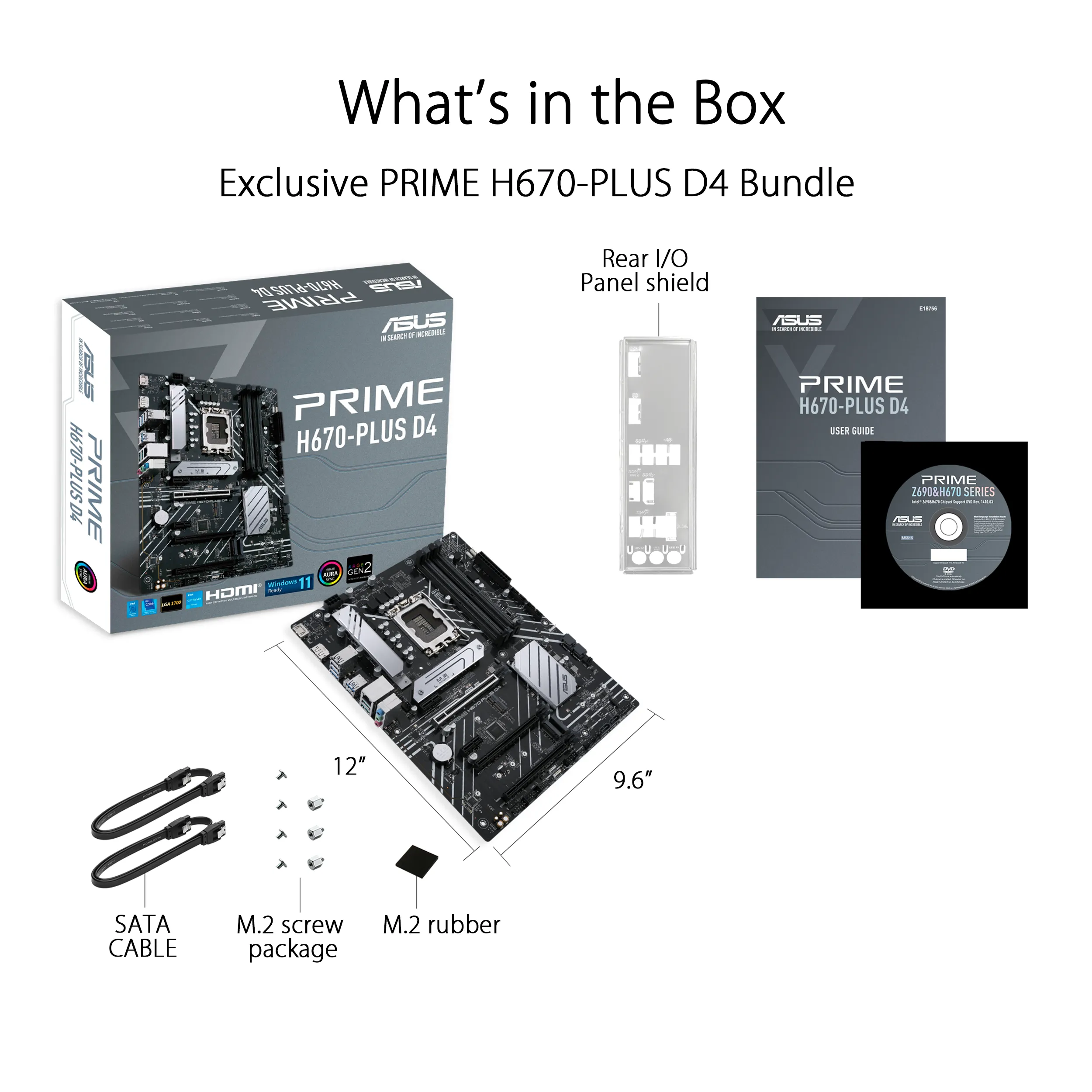 ASUS PRIME H670-PLUS DDR4 INTEL LGA1700 MOTHERBOARD