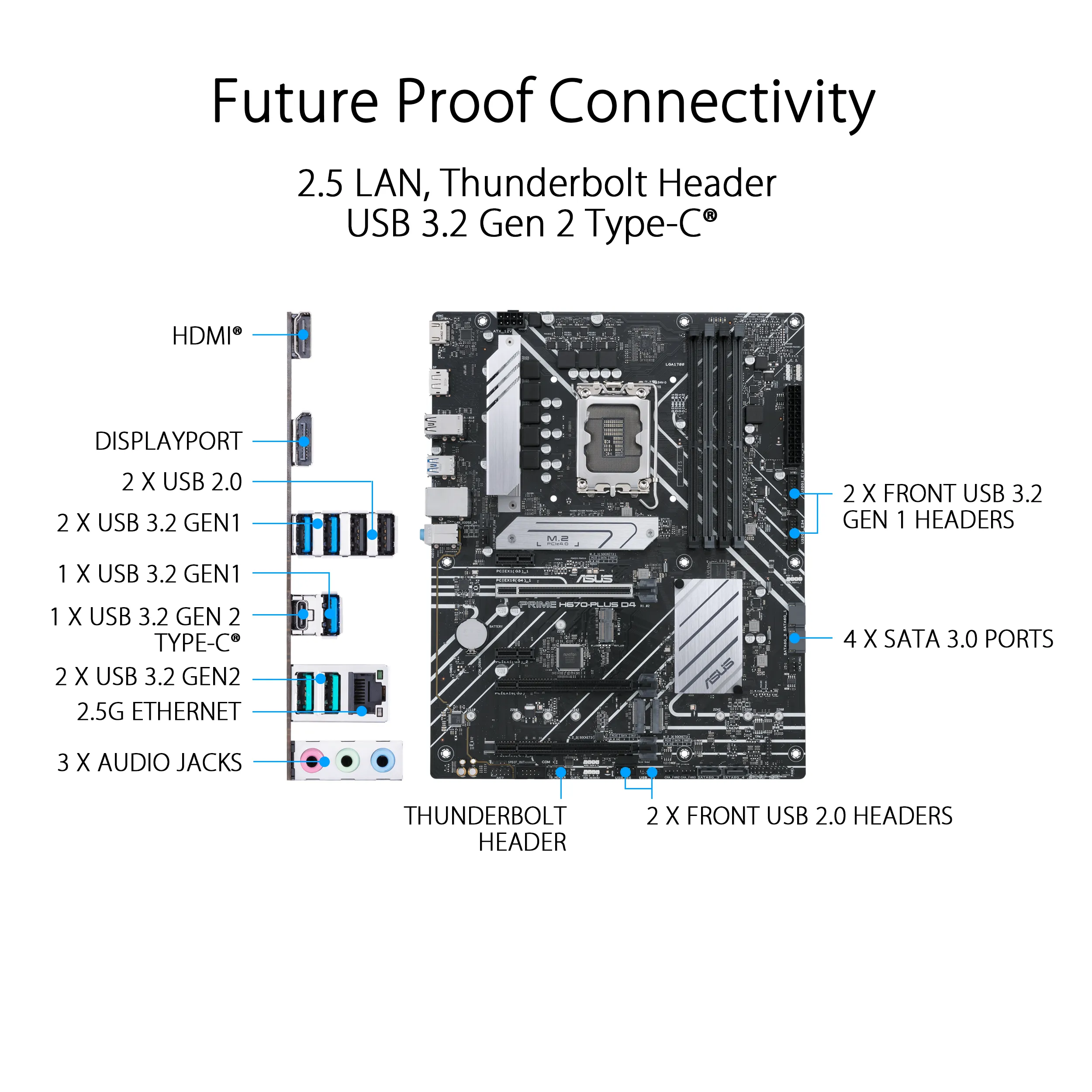 ASUS PRIME H670-PLUS DDR4 INTEL LGA1700 MOTHERBOARD