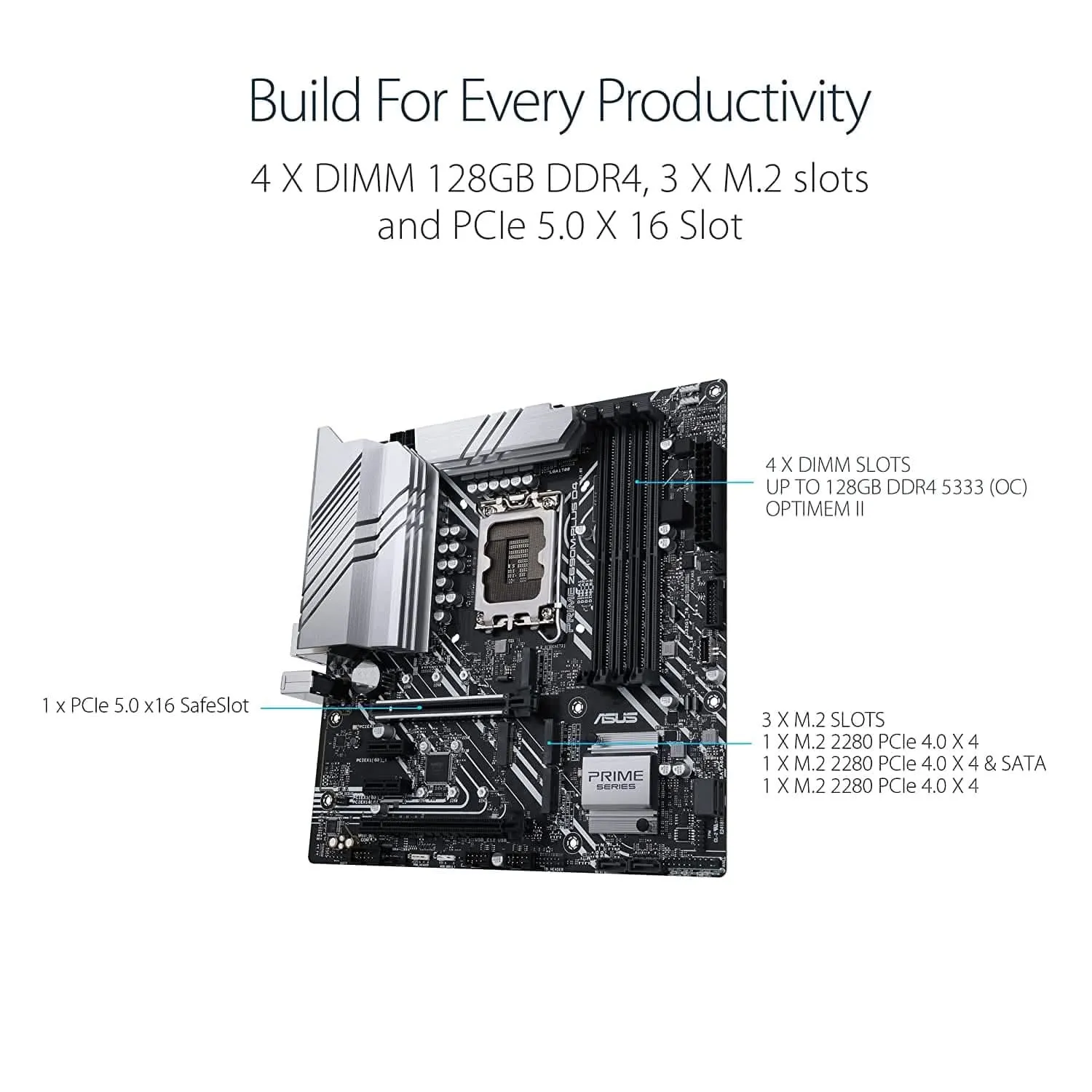 ASUS PRIME Z690M PLUS DDR4 INTEL LGA1700 MOTHERBOARD