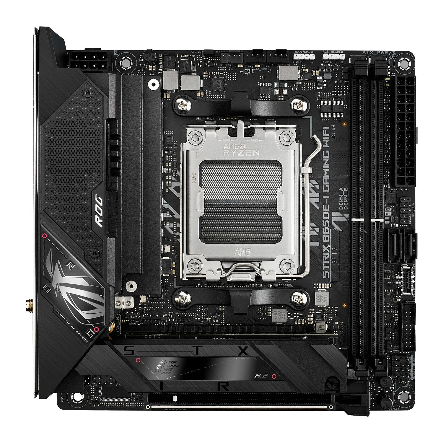 Asus Rog Strix AMD B650E-I Gaming WiFi Mini ITX Motherboard, DDR5, PCIe 5.0, AM5, WiFi 6E