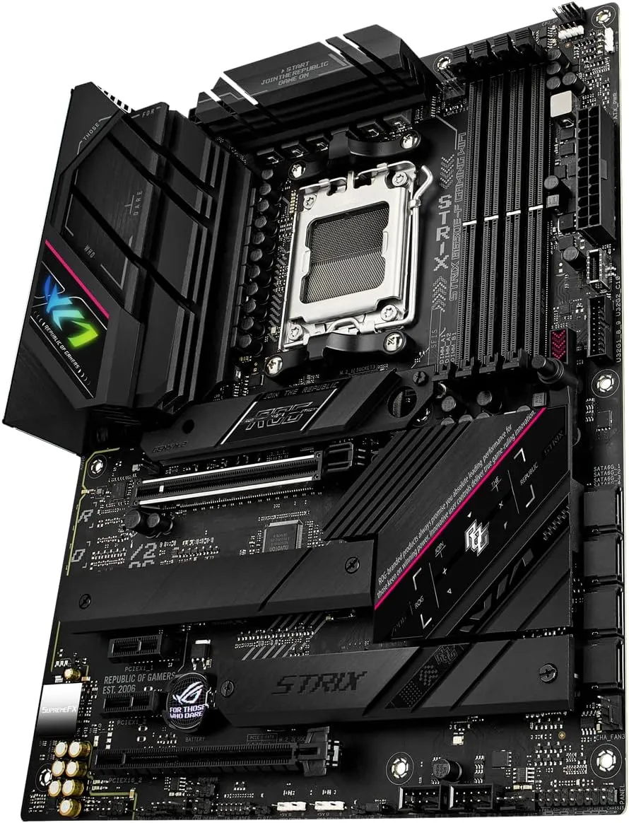 Asus Rog Strix B650E-F Gaming WiFi ATX Motherboard, AMD AM5, DDR5, PCIe 5.0, Aura Sync RGB