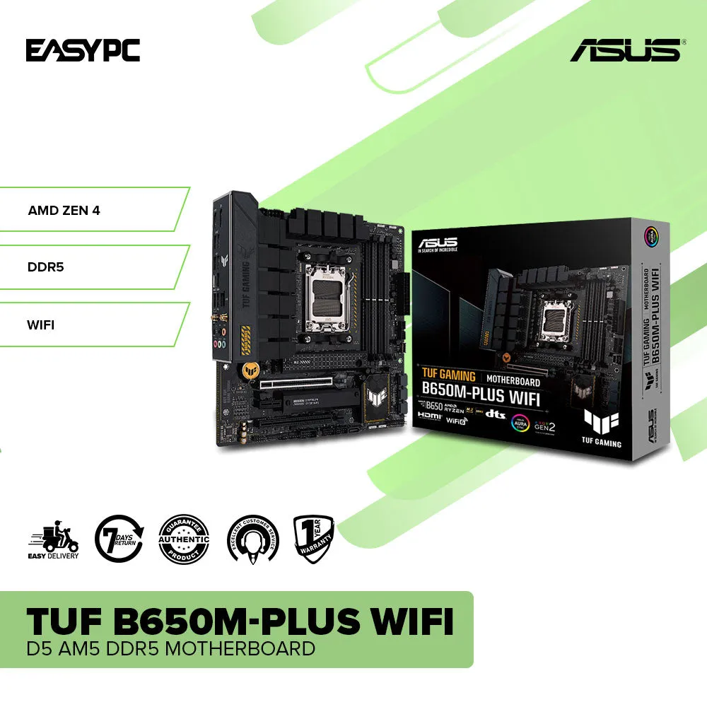 ASUS TUF B650M-PLUS wifi D5 AM5 DDR5 Motherboard