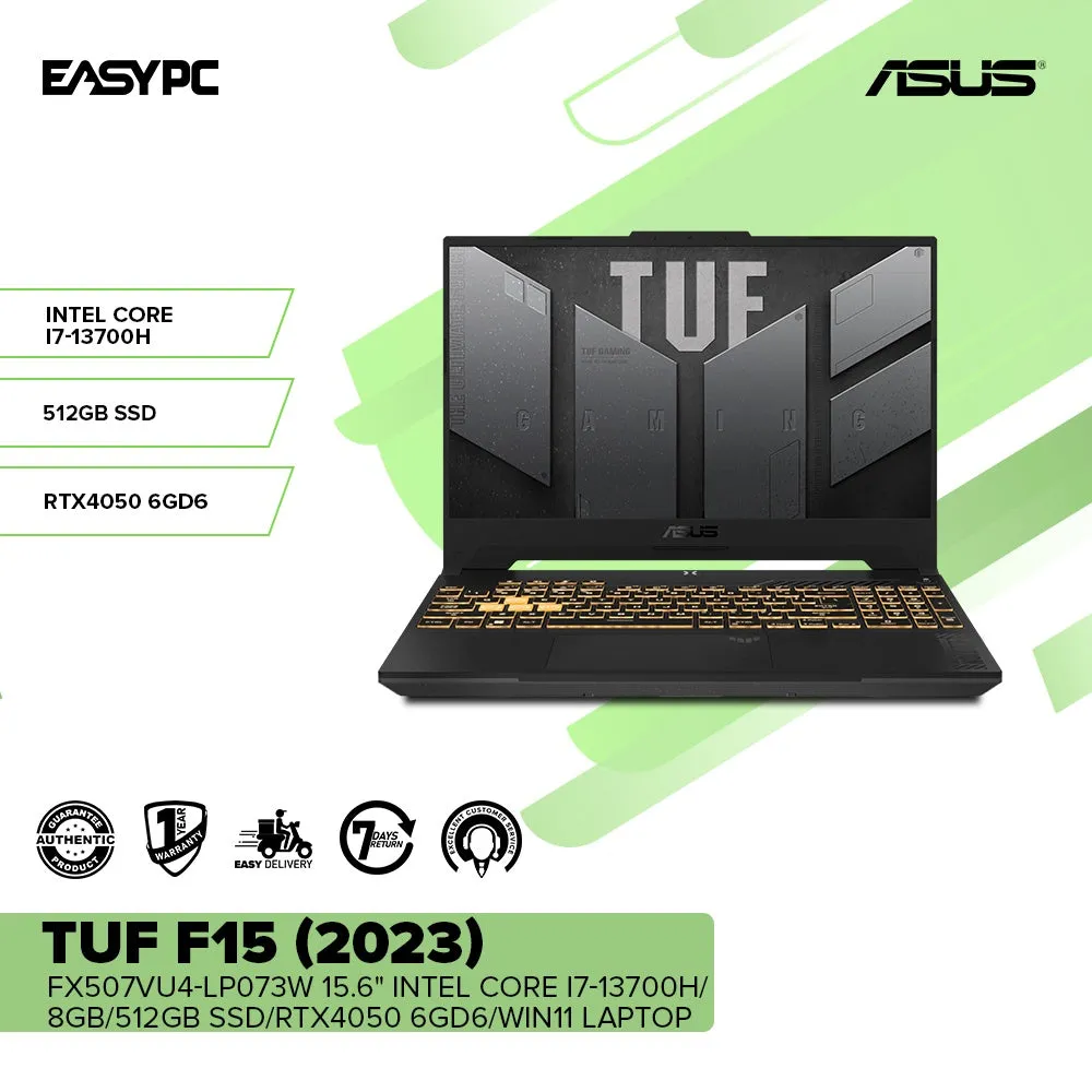 Asus TUF F15 (2023) FX507VU4-LP073W 15.6" Intel Core I7-13700H Win11 Laptop
