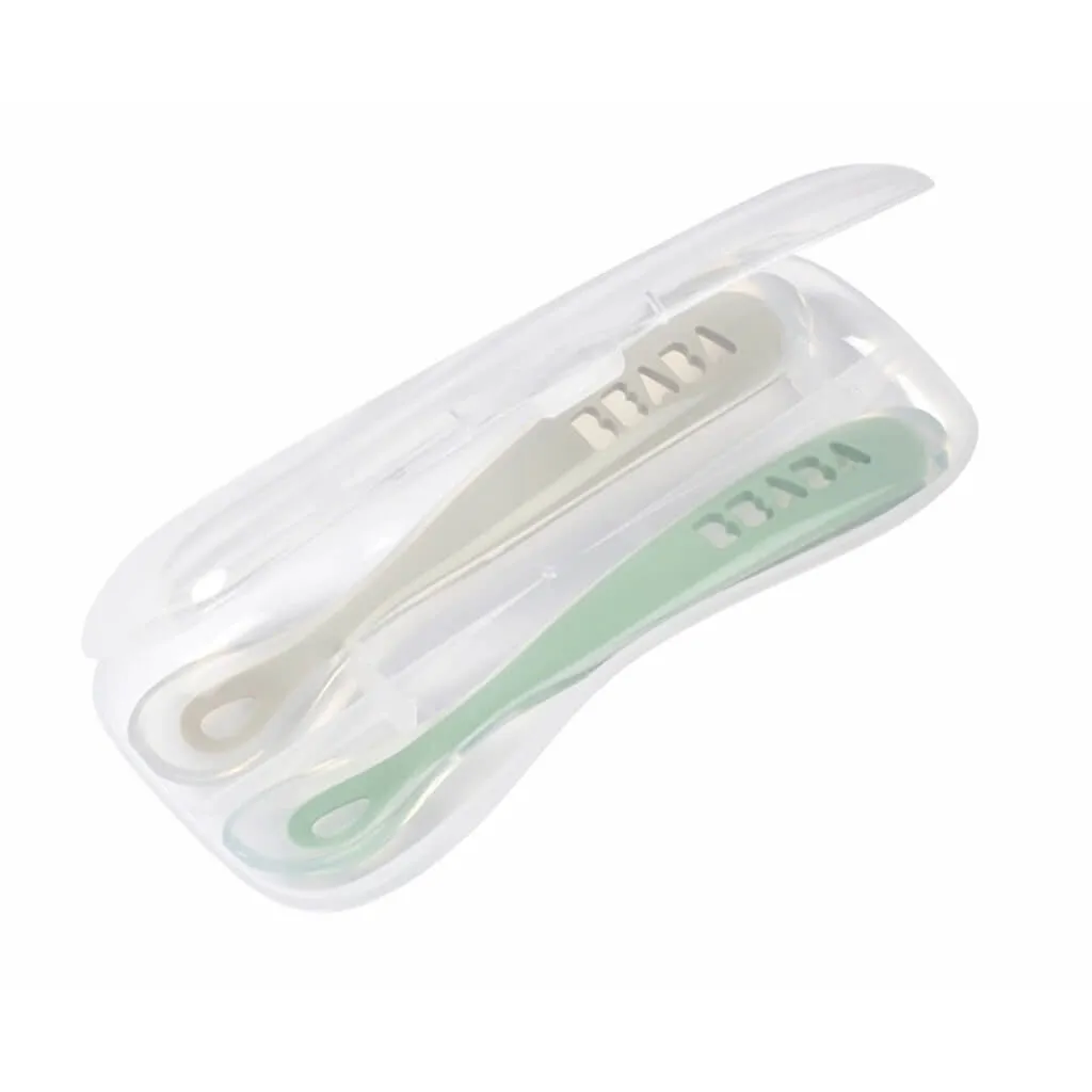 Beaba First Stage Travel Set Silicone Spoon Cloud