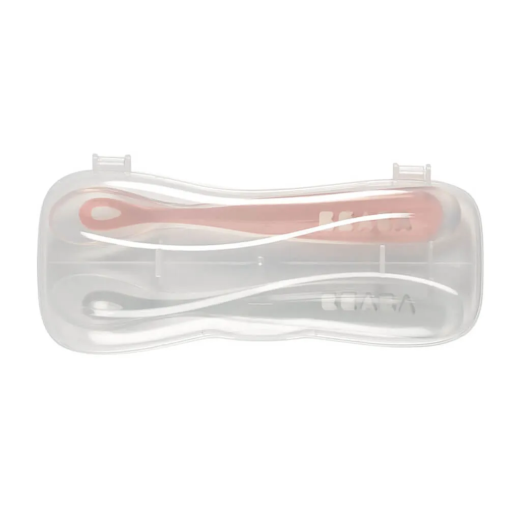 Beaba First Stage Travel Set Silicone Spoon Cloud