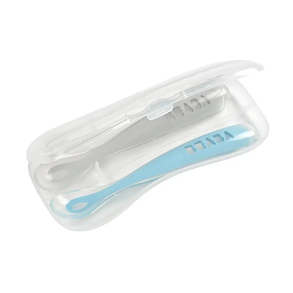 Beaba First Stage Travel Set Silicone Spoon Cloud