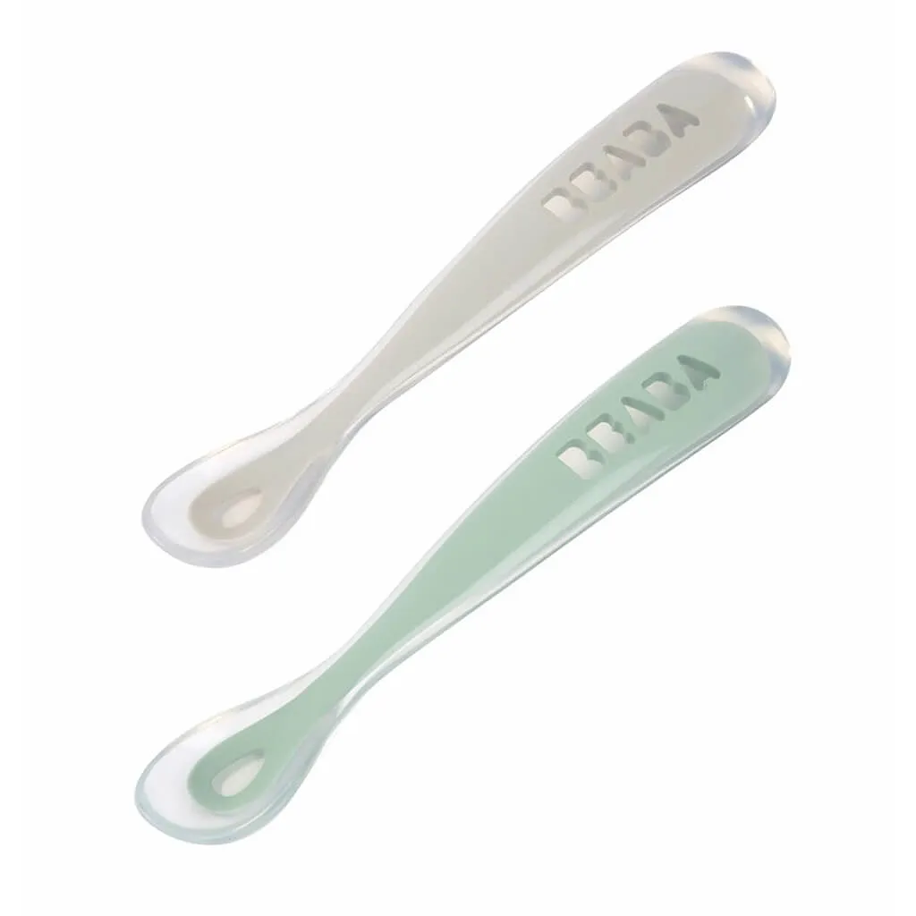 Beaba First Stage Travel Set Silicone Spoon Cloud