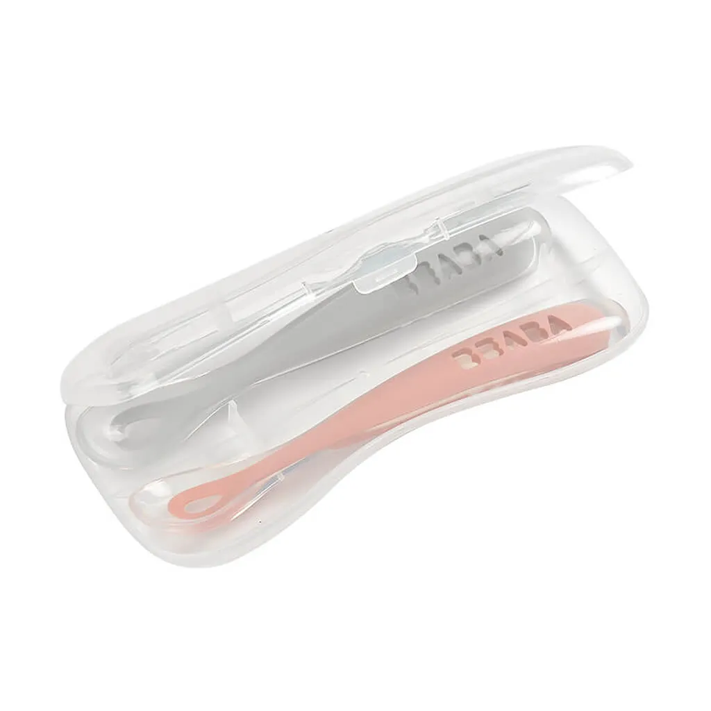 Beaba First Stage Travel Set Silicone Spoon Cloud