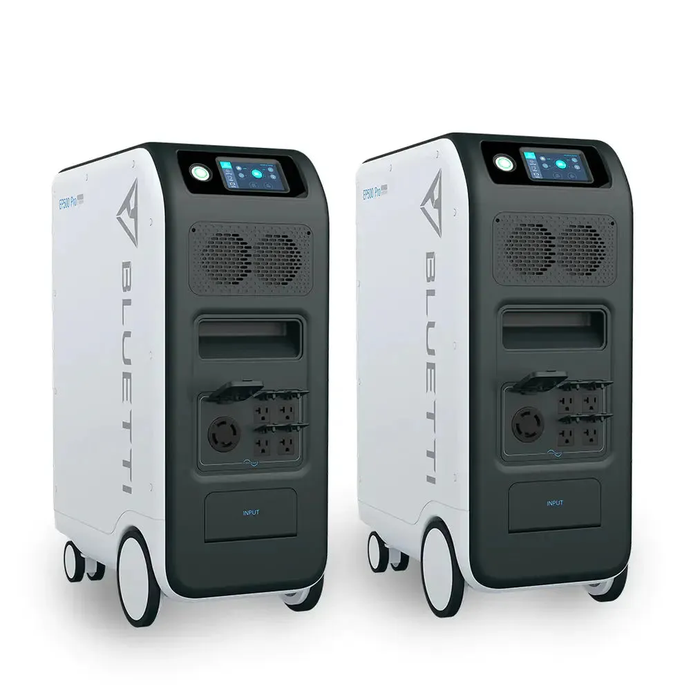 BLUETTI EP500 Pro 10,200Wh/6,000W 120/240V Power Station Kit | 6 x 200 Watt 12V Rigid Mono Solar Panels | Whole Home Backup