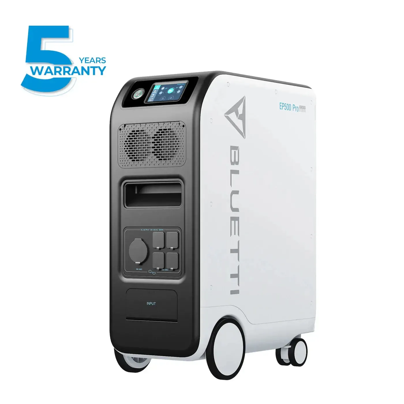 BLUETTI EP500 Pro 10,200Wh/6,000W 120/240V Power Station Kit | 6 x 200 Watt 12V Rigid Mono Solar Panels | Whole Home Backup