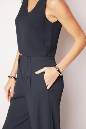 Blusa de Alfaiataria Luiza Azul Marinho