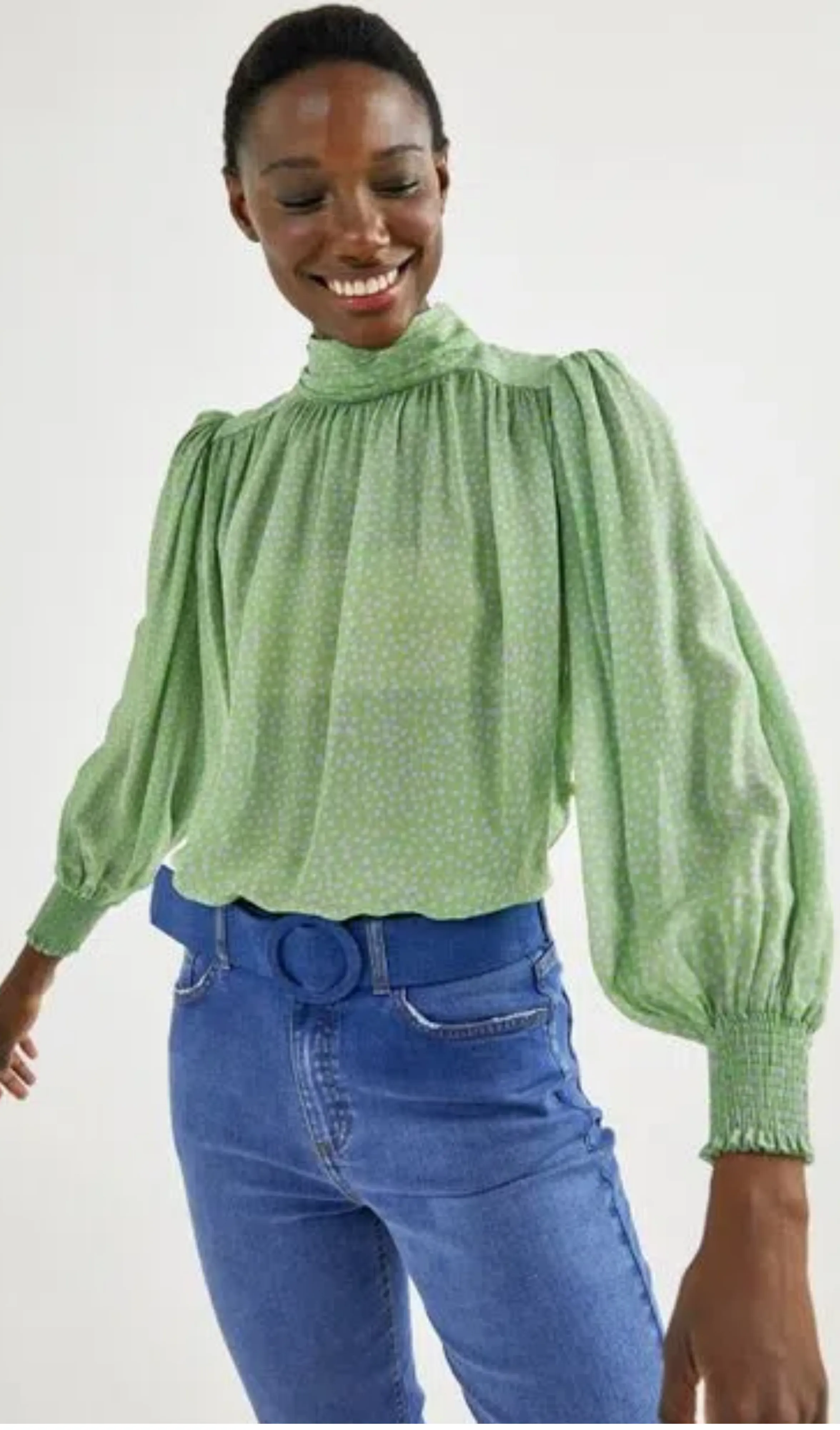 Blusa Gola Franzidos Schoulder