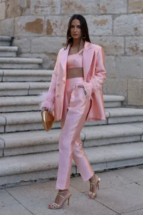 CALÇA ROSA ESTRUTURADA