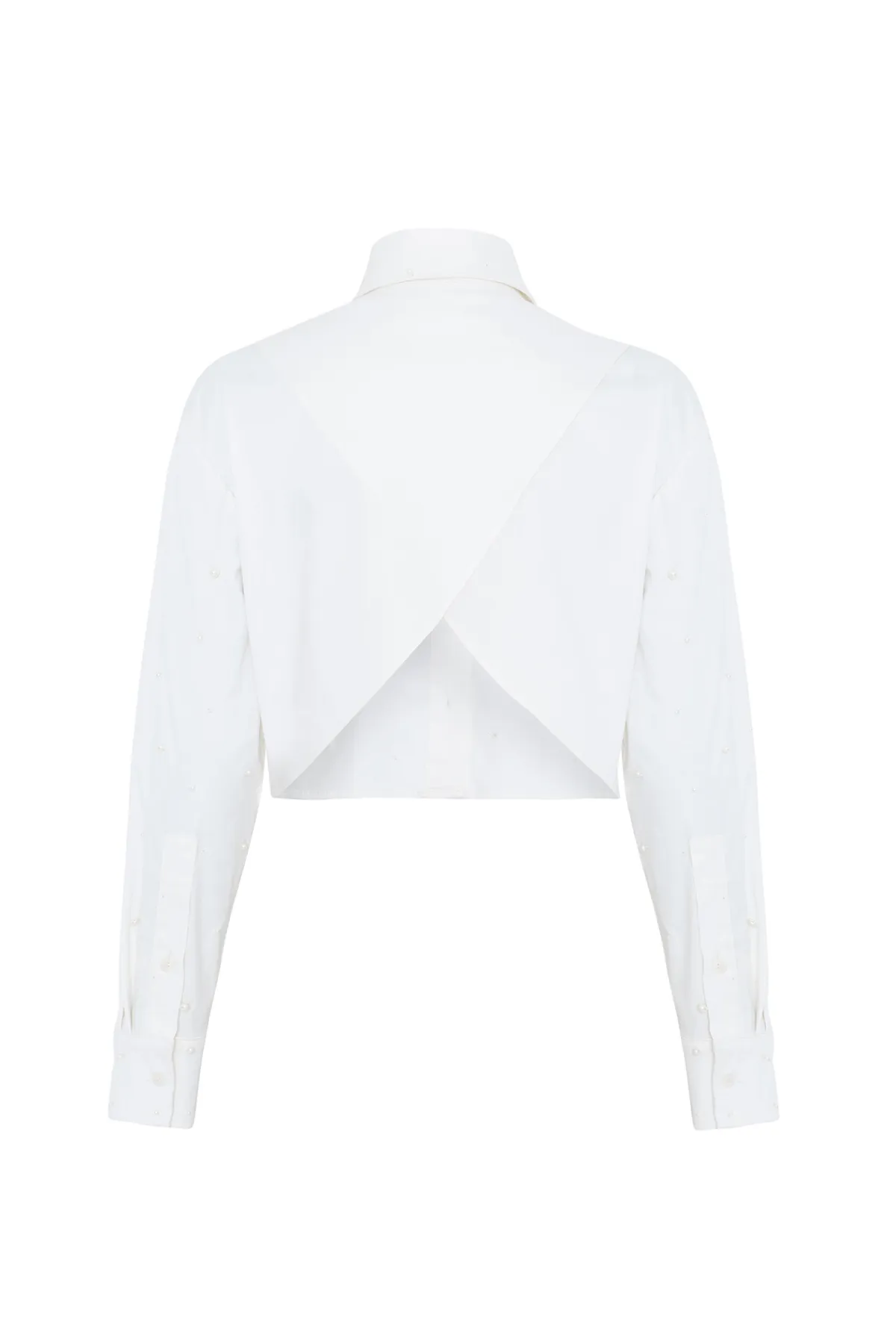 Camisa Bordada com Recorte Nas Costas