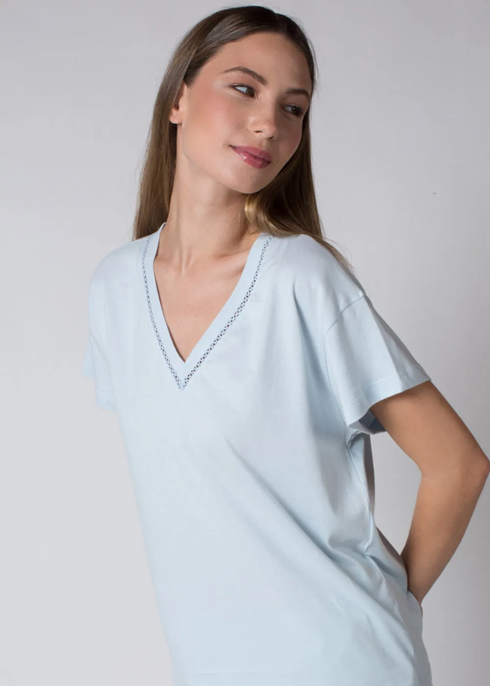 Camiseta Iza Azul Claro