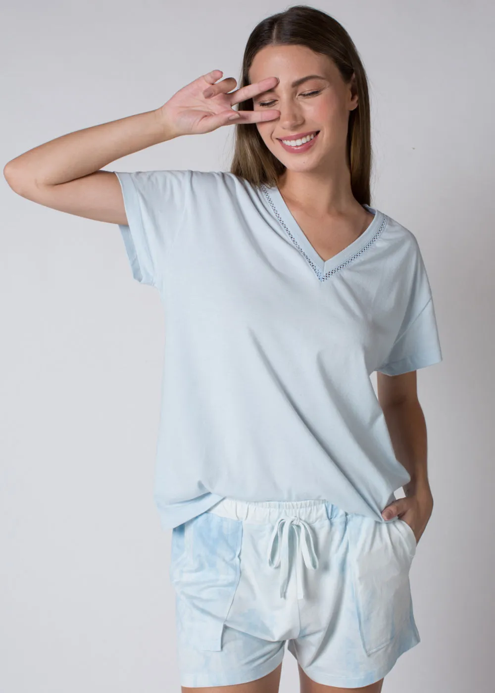 Camiseta Iza Azul Claro