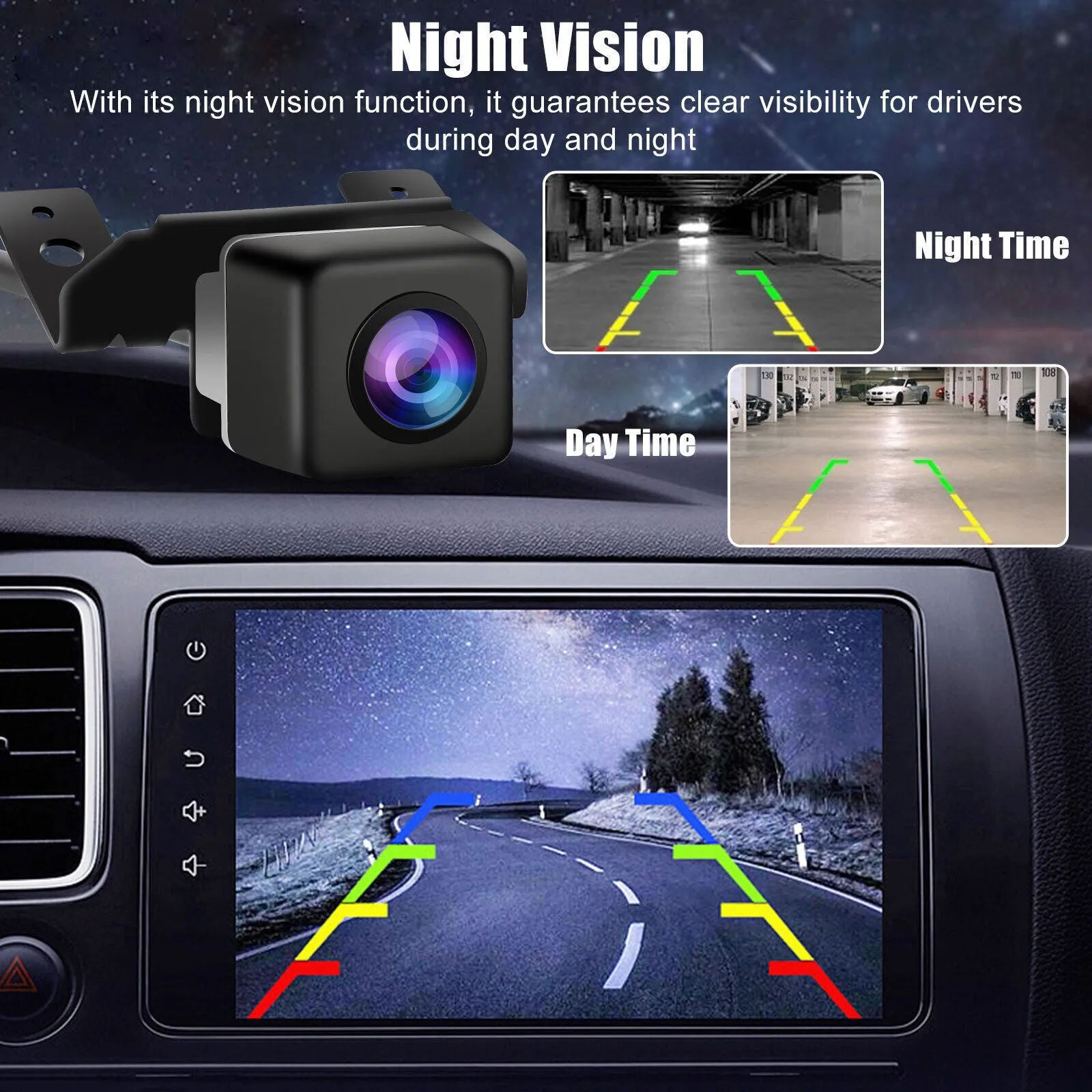 Car Rear View Backup Camera HD Night Vision Parking Aid Camcorder
