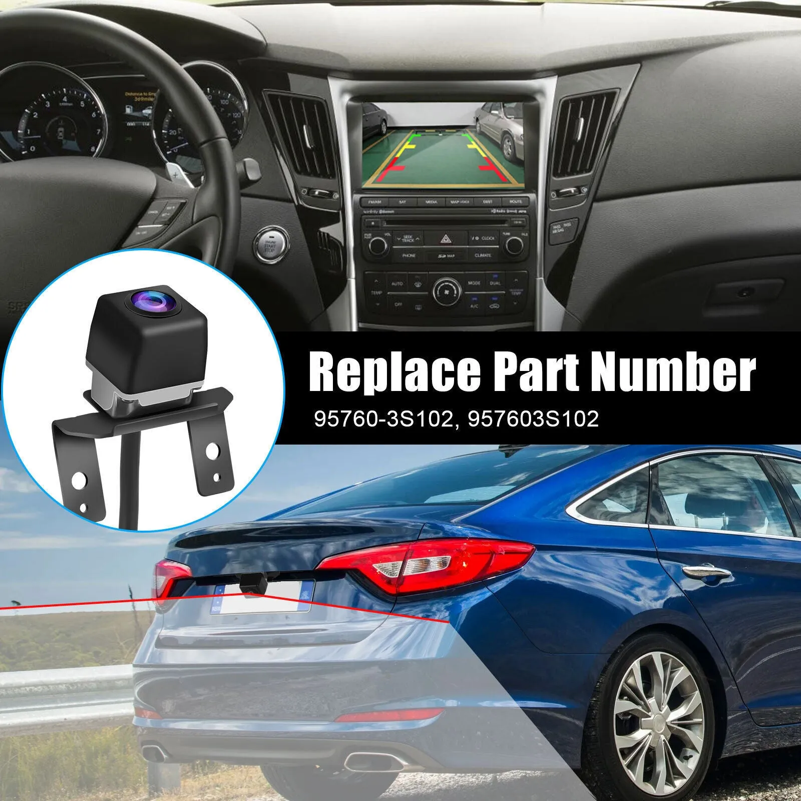 Car Rear View Backup Camera HD Night Vision Parking Aid Camcorder