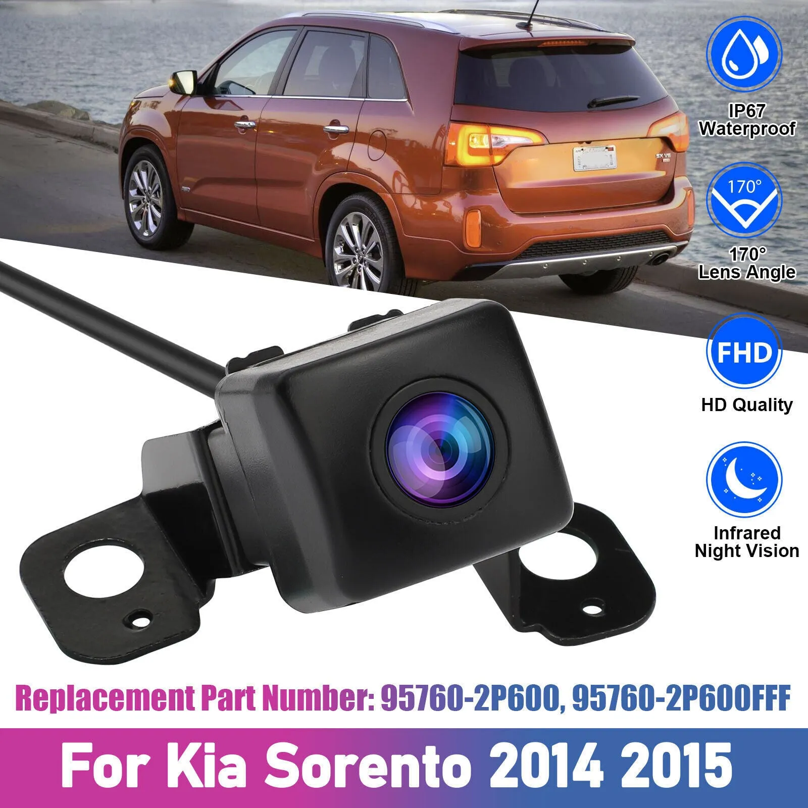 Car Rear View Backup Camera Night Vision Reversing Assist