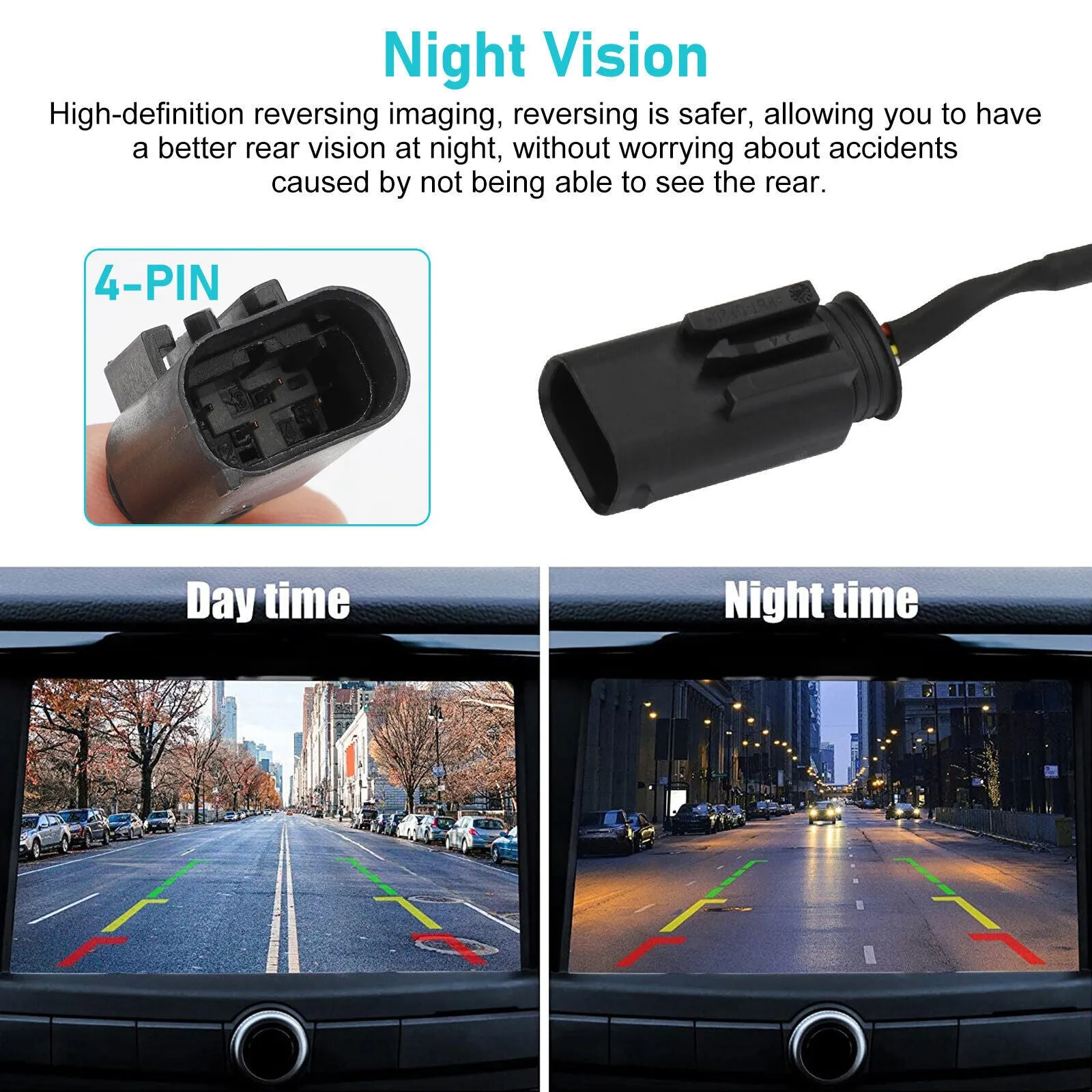 Car Rear View Backup Camera Night Vision Reversing Assist