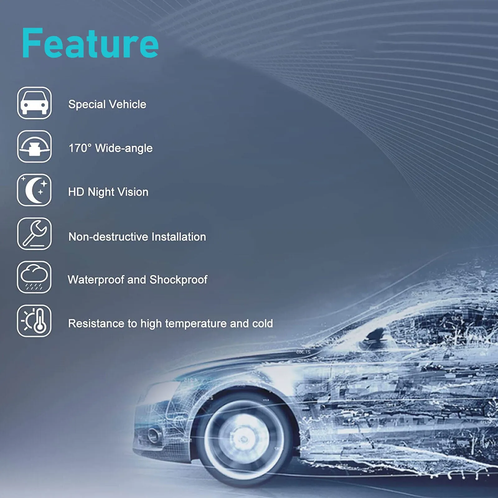 Car Rear View Backup Camera Night Vision Reversing Assist