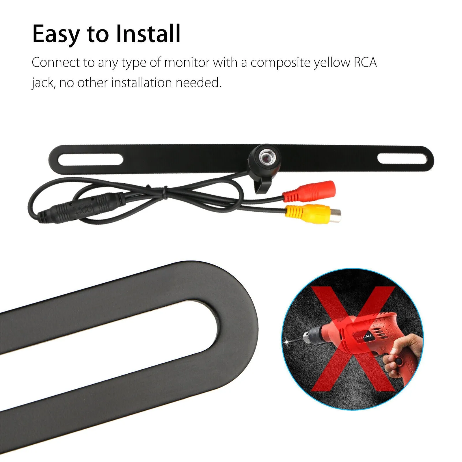 Car Reverse Backup Camera 170-degree Wide Viewing Angle Hd Night