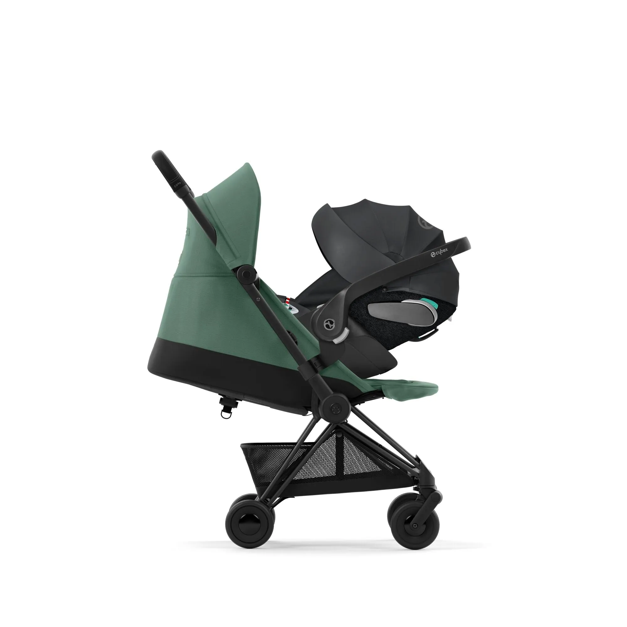 Cybex Coya Stroller - Matt Black / Leaf Green