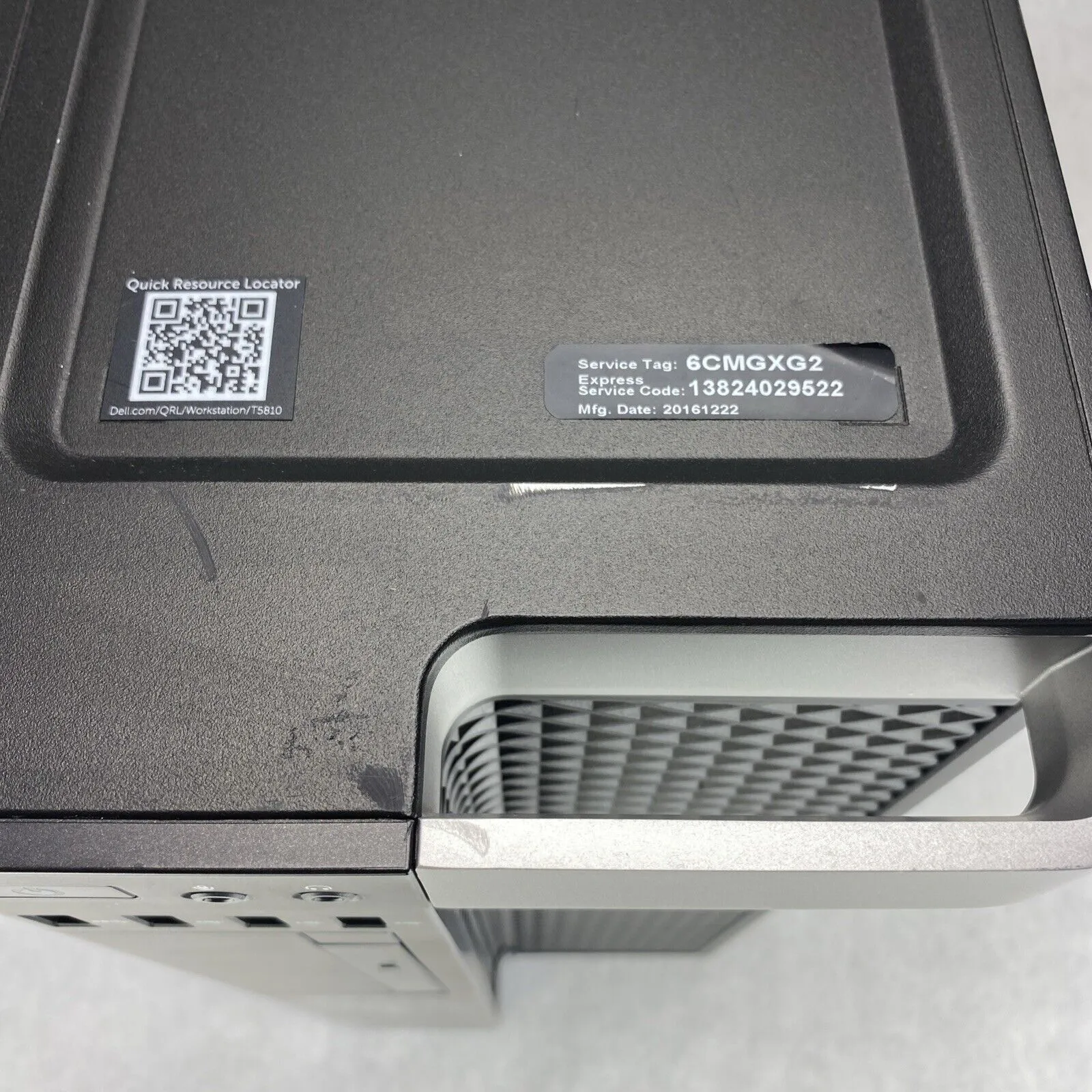 Dell Precision Tower 5810 Intel Xeon E5-1603 v3 2.80GHz 8GB RAM No HDD No OS