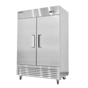 Double Door Stainless Steel Reach-In Refrigerator 49 cu.ft.