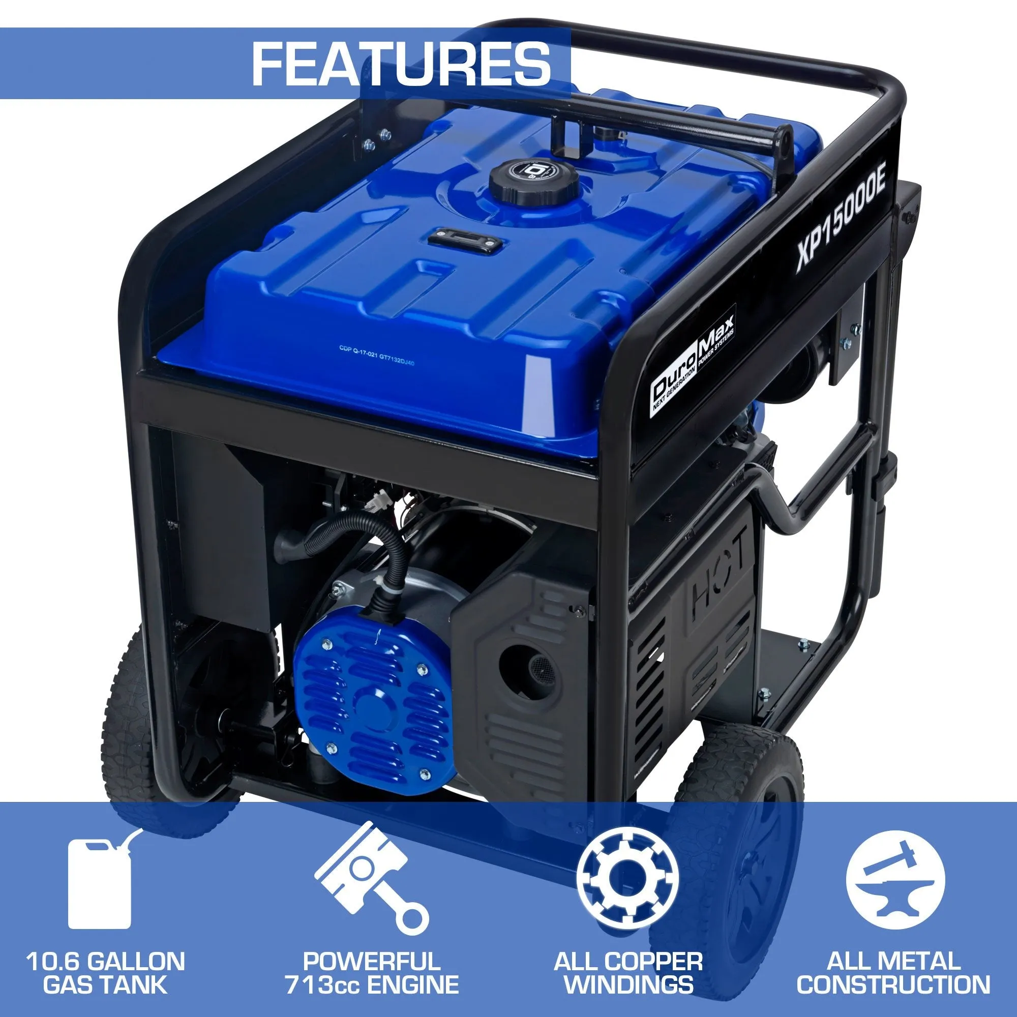 DuroMax XP15000E 12500W/15000W Gas Electric Start Generator New
