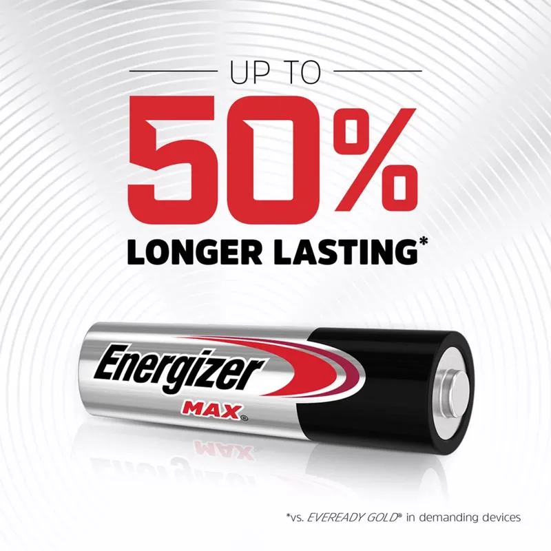 Energizer Max Premium AA Alkaline Batteries 8 pk Carded