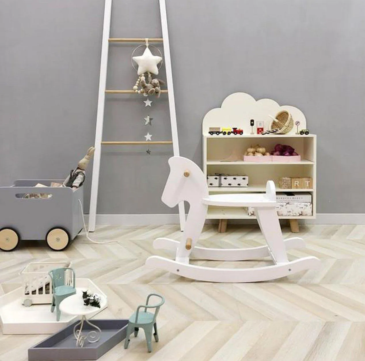 FIJN Cloud/Bear Low 3 Tier Shelf